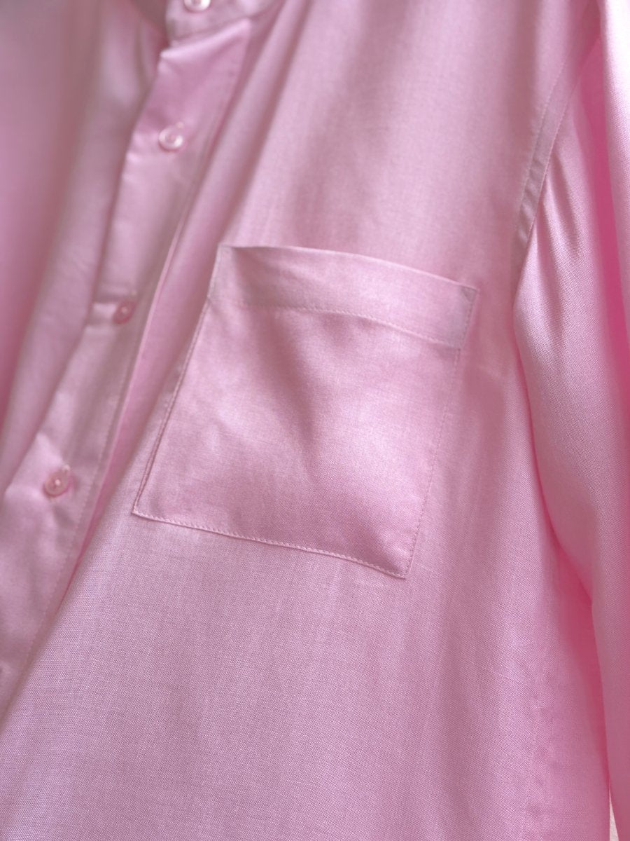Everyday Button Down Pink Over Shirt - Made X Hudson