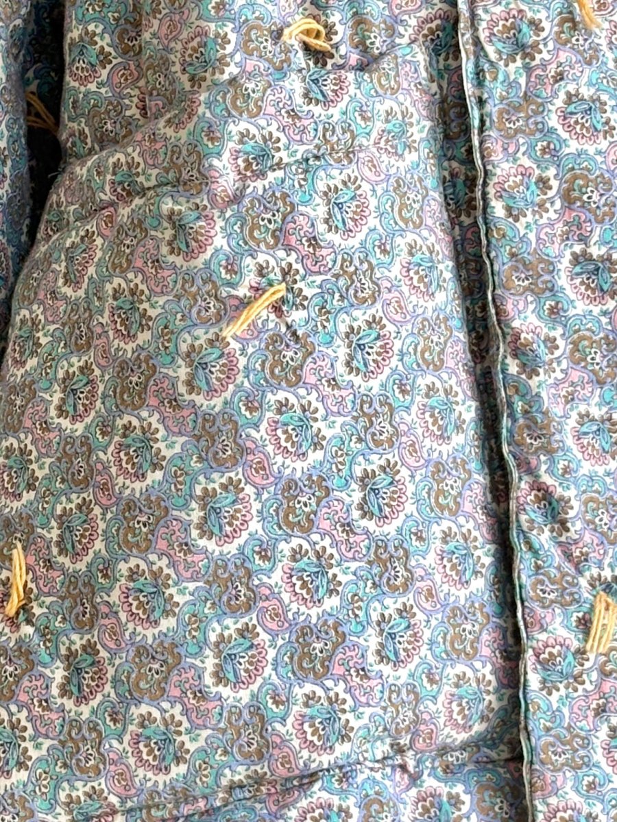 Pale Blue & Pink Quilt Tufted Haori Jacket - Made X Hudson