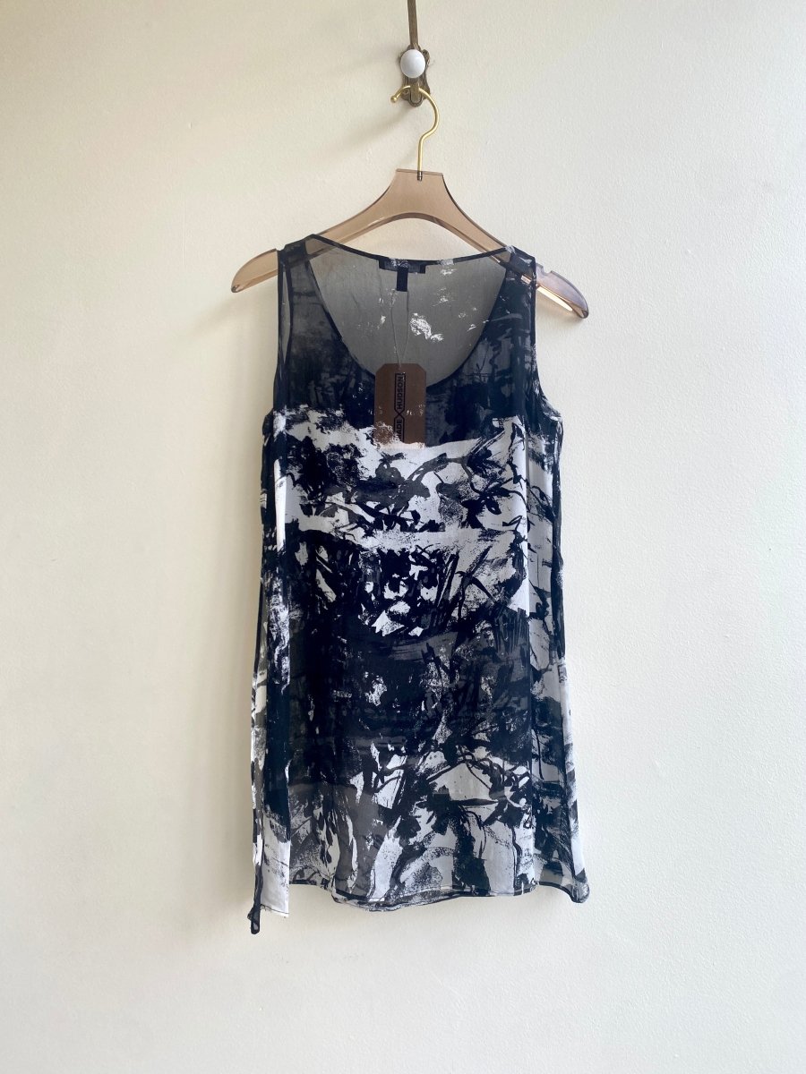Eileen Fisher | Black & White Abstract Tank Top (Vintage) - Made X Hudson