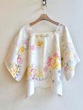 Soft Pastel Floral Jacquard with Square Neck | Picnic Top - Made X Hudson