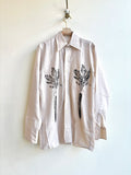 "Tanya” Taupe Carrot Print Shirt (Reworked) - Made X Hudson