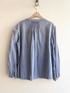 Overcast Blue Carrot Print Shirt w/ Tassels (Reworked) - Made X Hudson