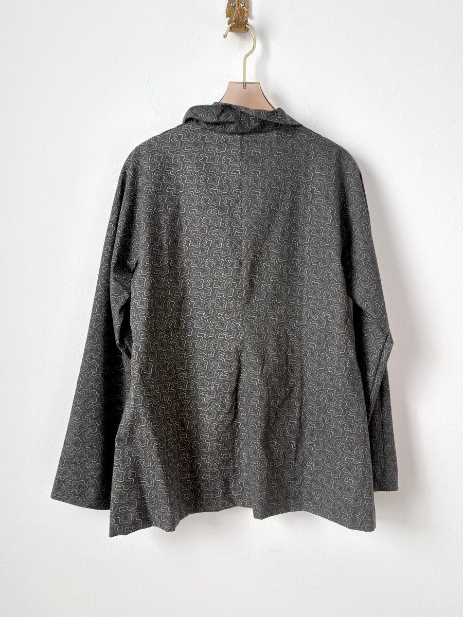 Ulrike Blouse in Lebanon Valley Etching Print - Made X Hudson