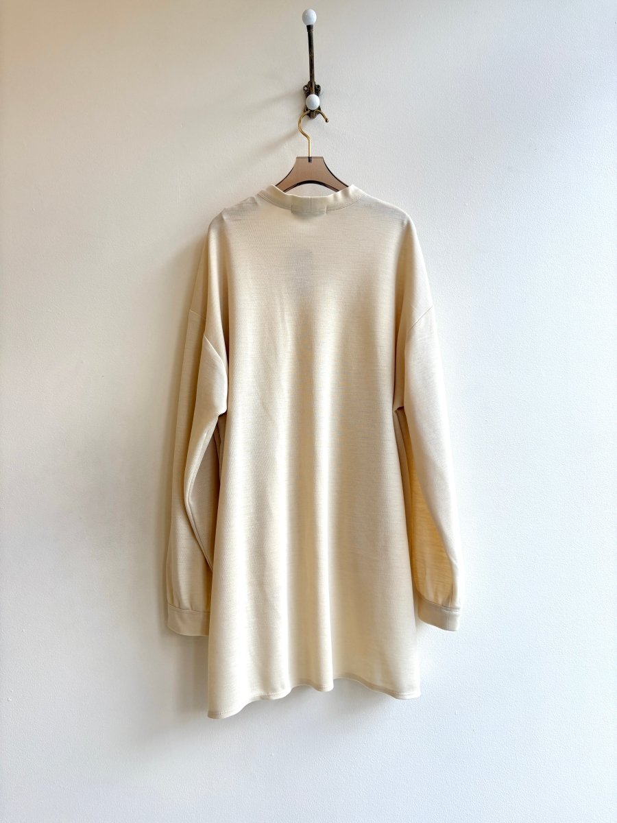 Ivory Crew Neck High - Low Sweatshirt - Made X Hudson