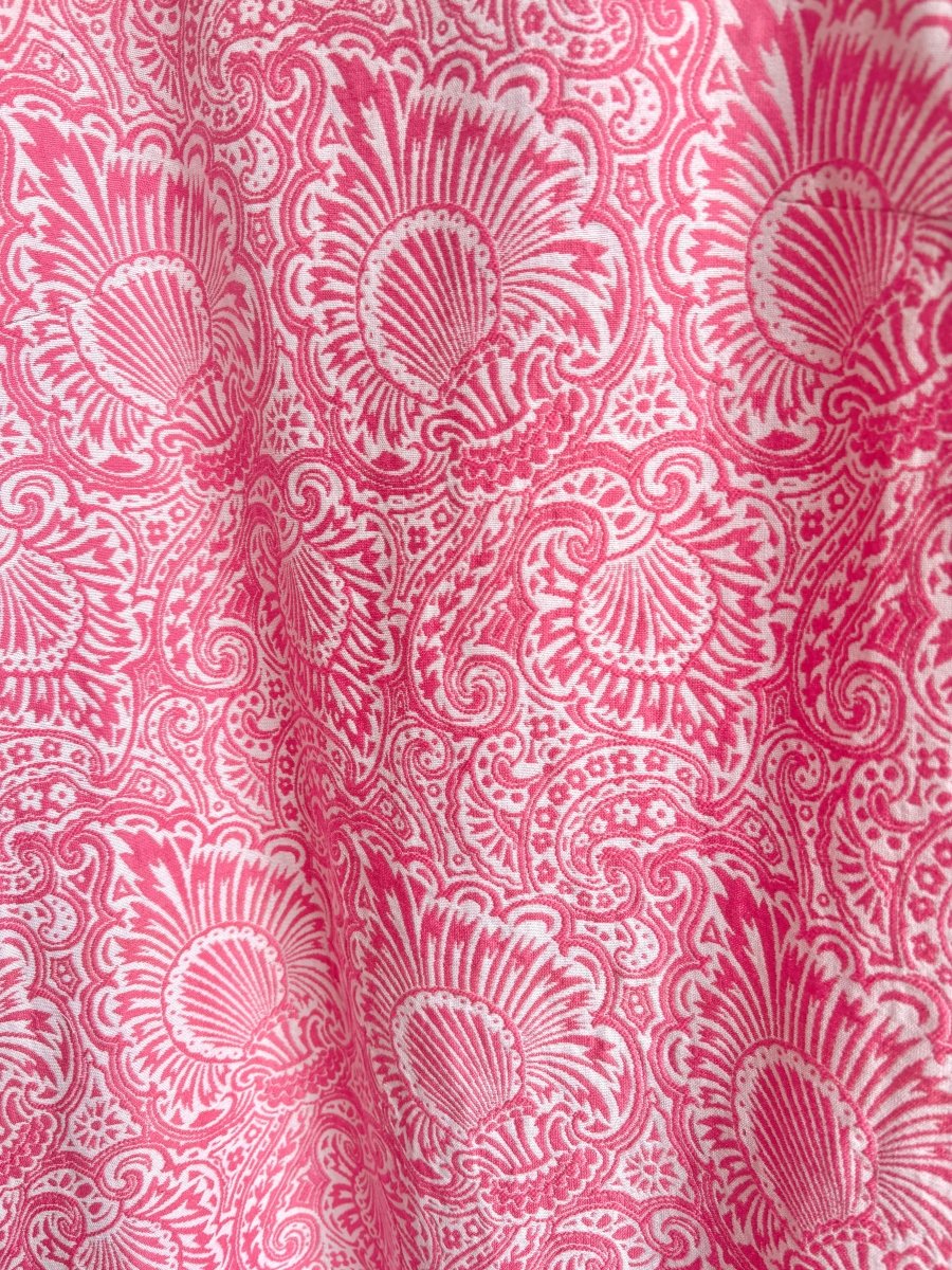 Pink Paisley Print Brocade Chore Dress - Made X Hudson