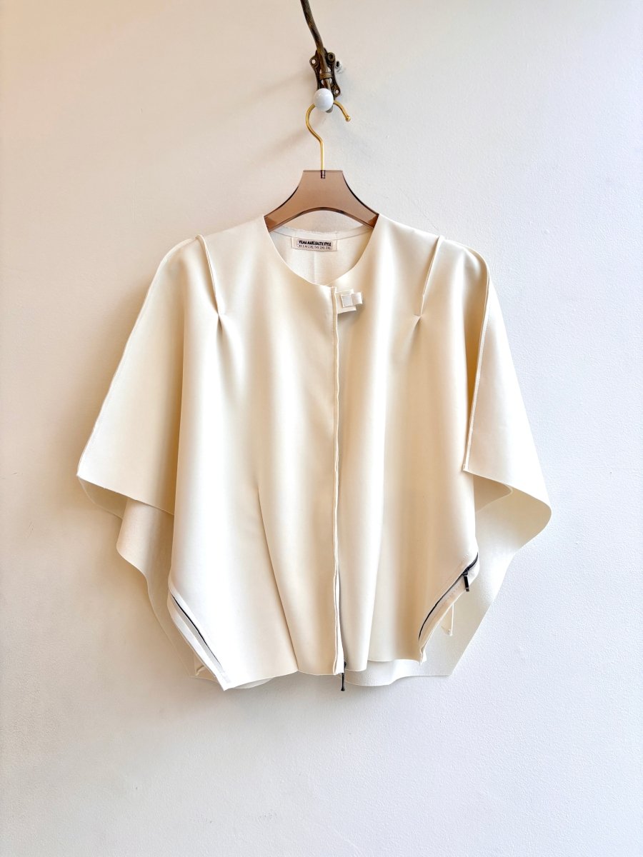 Cream Adjustable Wool Capelet | 2T - Made X Hudson