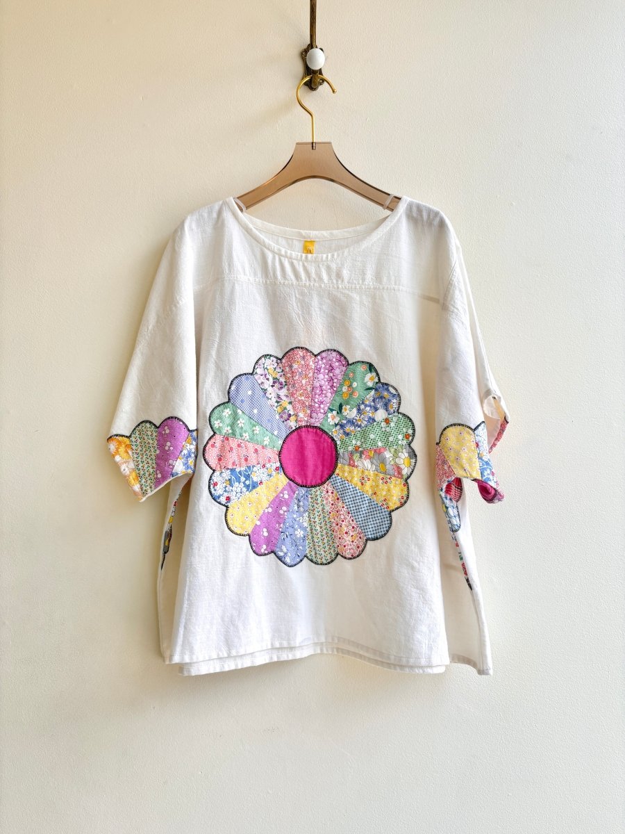 Quilted Flower Applique Picnic Top - Made X Hudson