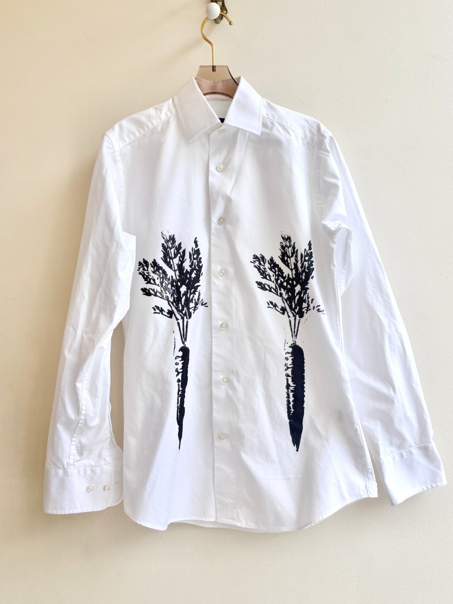 “June” Carrot Print Shirt (Reworked) - Made X Hudson