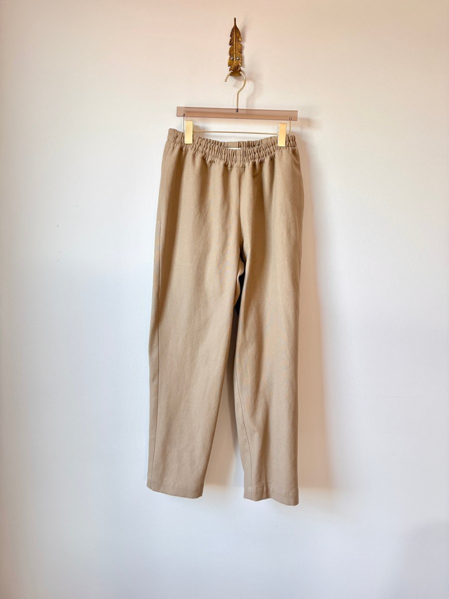 Khaki Hemp - Cotton Canvas Long Joggers - Made X Hudson