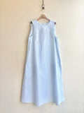 Blue Mini - Stripe Chore Dress w/ Patch Pockets - Made X Hudson