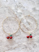 Sweet Cherry Gold Filled Hoops (Multiple Sizes) - Made X Hudson