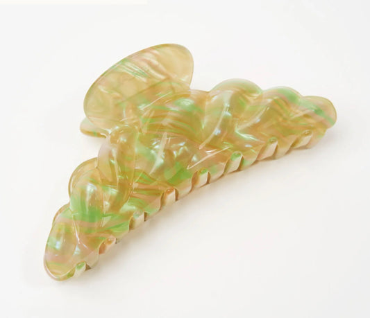 Croissant Hair Claw Clip | Pistachio