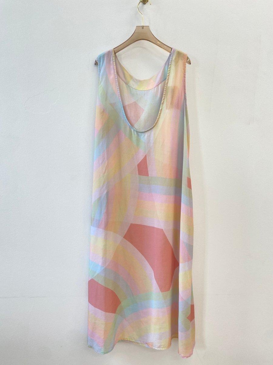 Pale Rainbow Long Dress - Made X Hudson