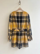 Craig Craely | Yellow & Black Plaid Romper (Vintage) - Made X Hudson