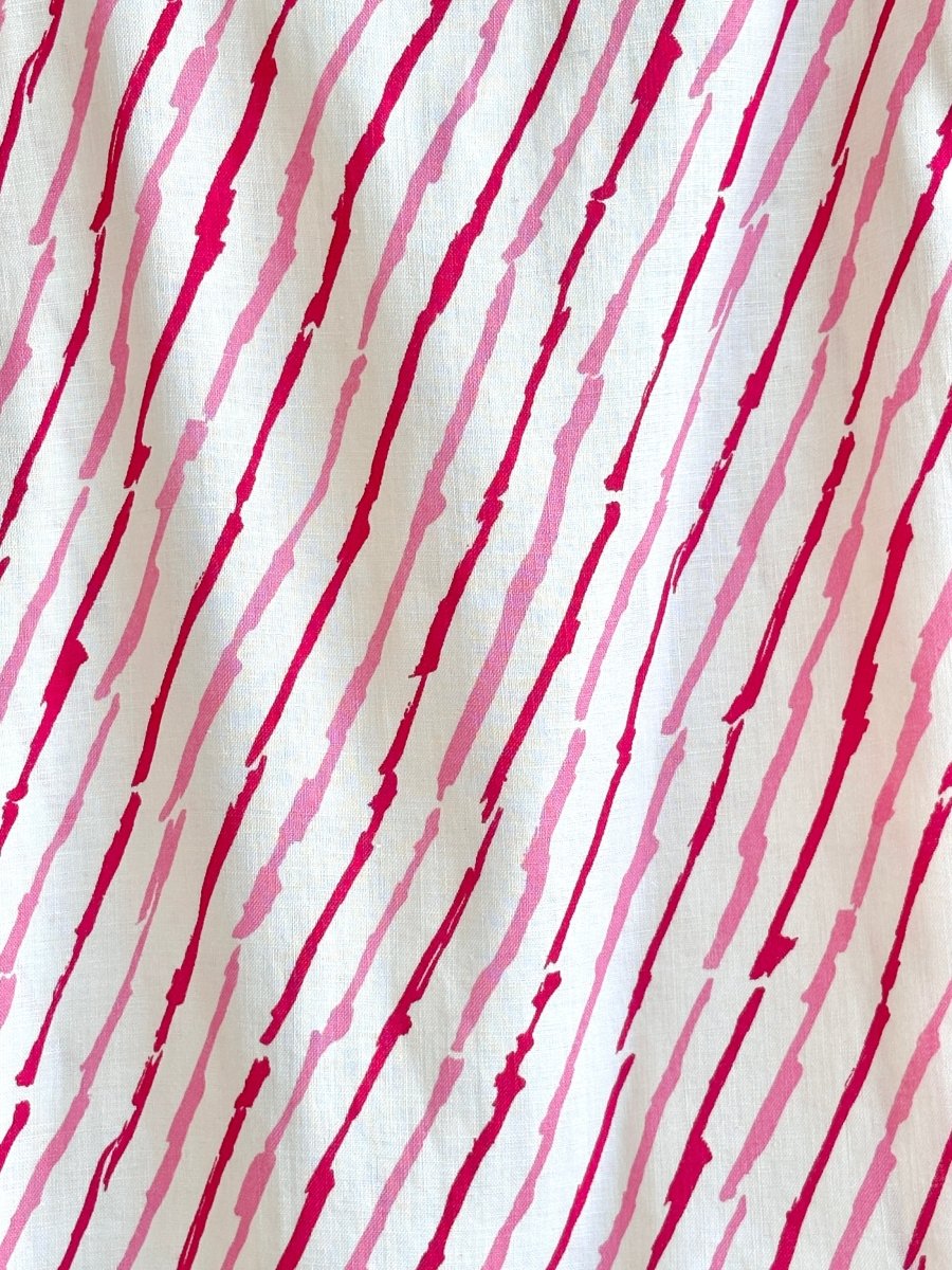 Bubble Gum Pink & Cherry Stripe Everyday Top - Made X Hudson