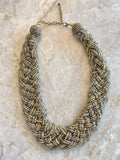Vintage Gold and Silver Confetti Micro Beaded Necklace (Vintage) - Made X Hudson