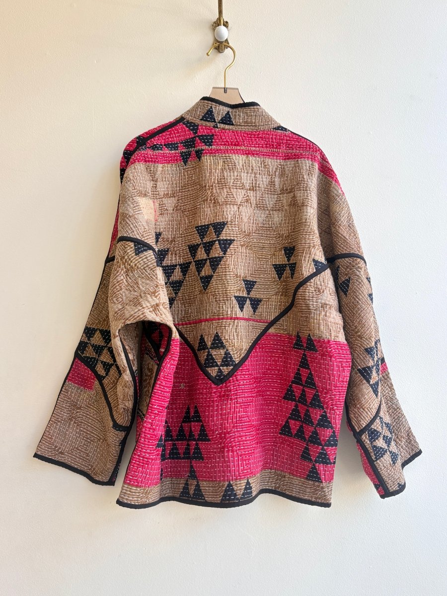 Reversible Ladhiya Quilted Jacket in Colors Forest Green, Gold, Black & Red, Tan, Black - Made X Hudson
