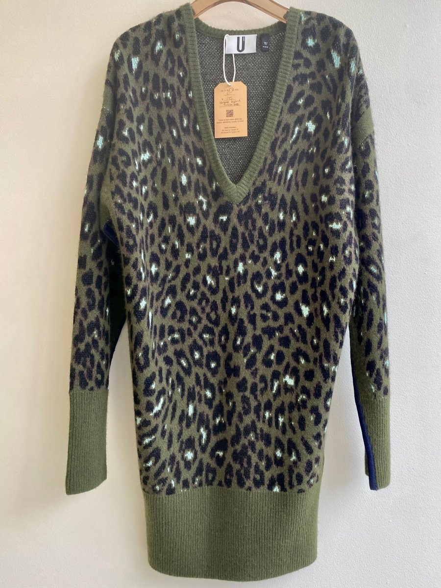 Unique Leopard Sweater Dress (Vintage) - Made X Hudson