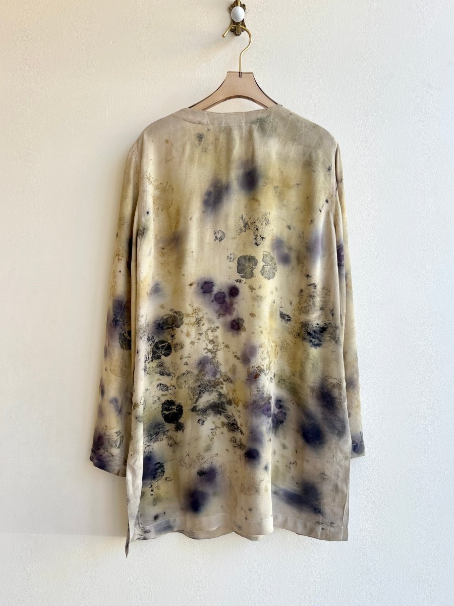 Cream Eco Printed & Hand Drawn Tunic Shirt (Reworked) - Made X Hudson