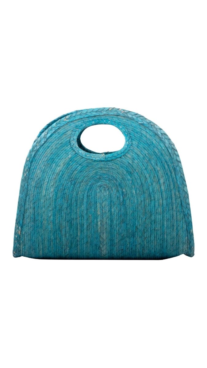 Capri Woven Tote Bag (Aqua) - Made X Hudson