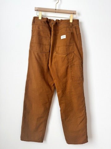 Ochre and Charcoal Floral Double Knee Jeans | Hand Painted (Reworked) - Made X Hudson