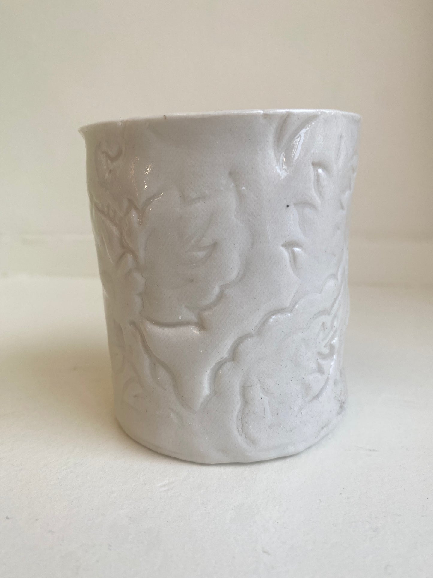Cream Flowers in Unique Handmade Mugs