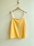 Tangerine Silk Tank Top w/ Silk Straps - Made X Hudson
