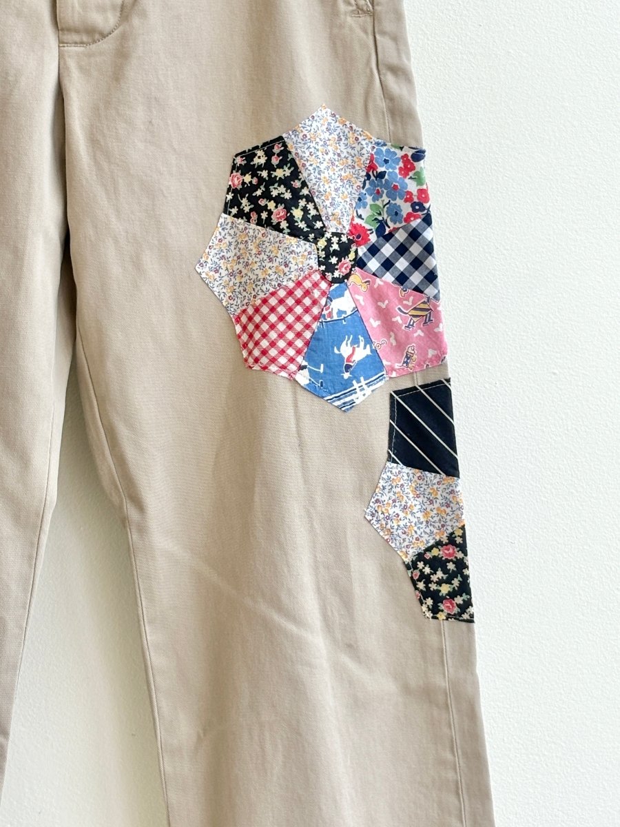 5 Pinwheel Quilted Block Patched Chino Pant (Reworked) - Made X Hudson