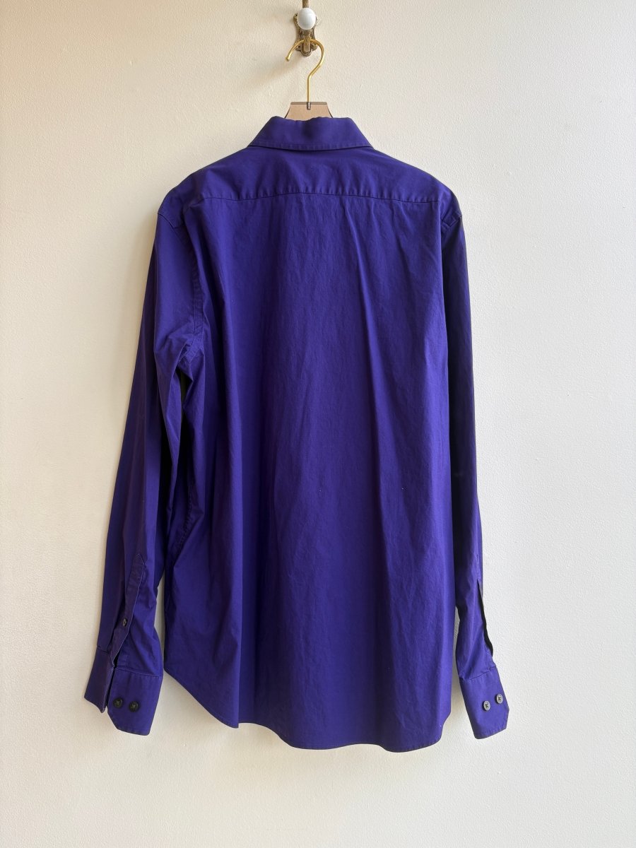 “Waylon” Eggplant with Silver Embroidered Spring Onion Shirt (Reworked) - Made X Hudson