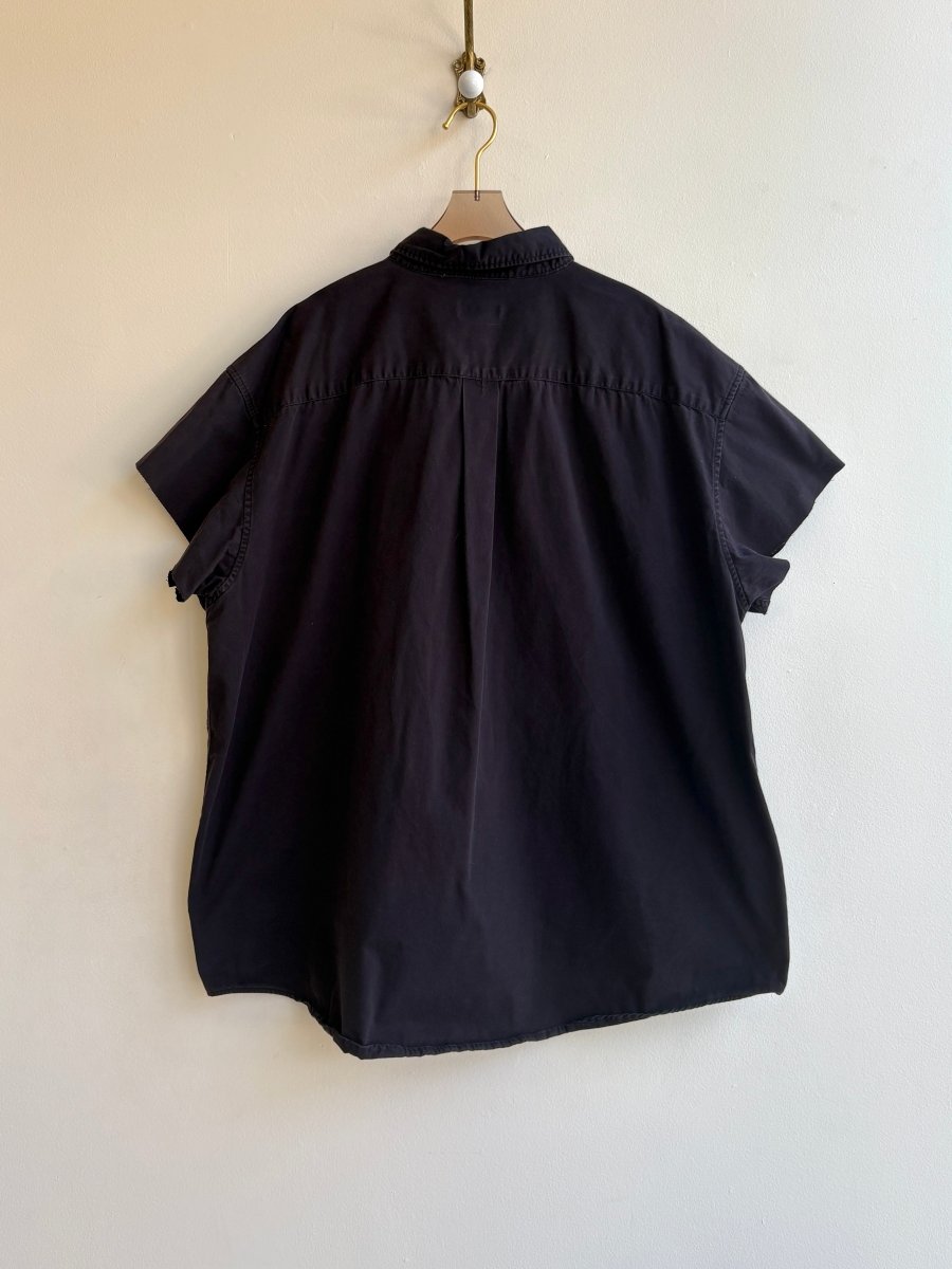 Black Everyday Button Down Short Sleeve Shirt (Reworked) - Made X Hudson