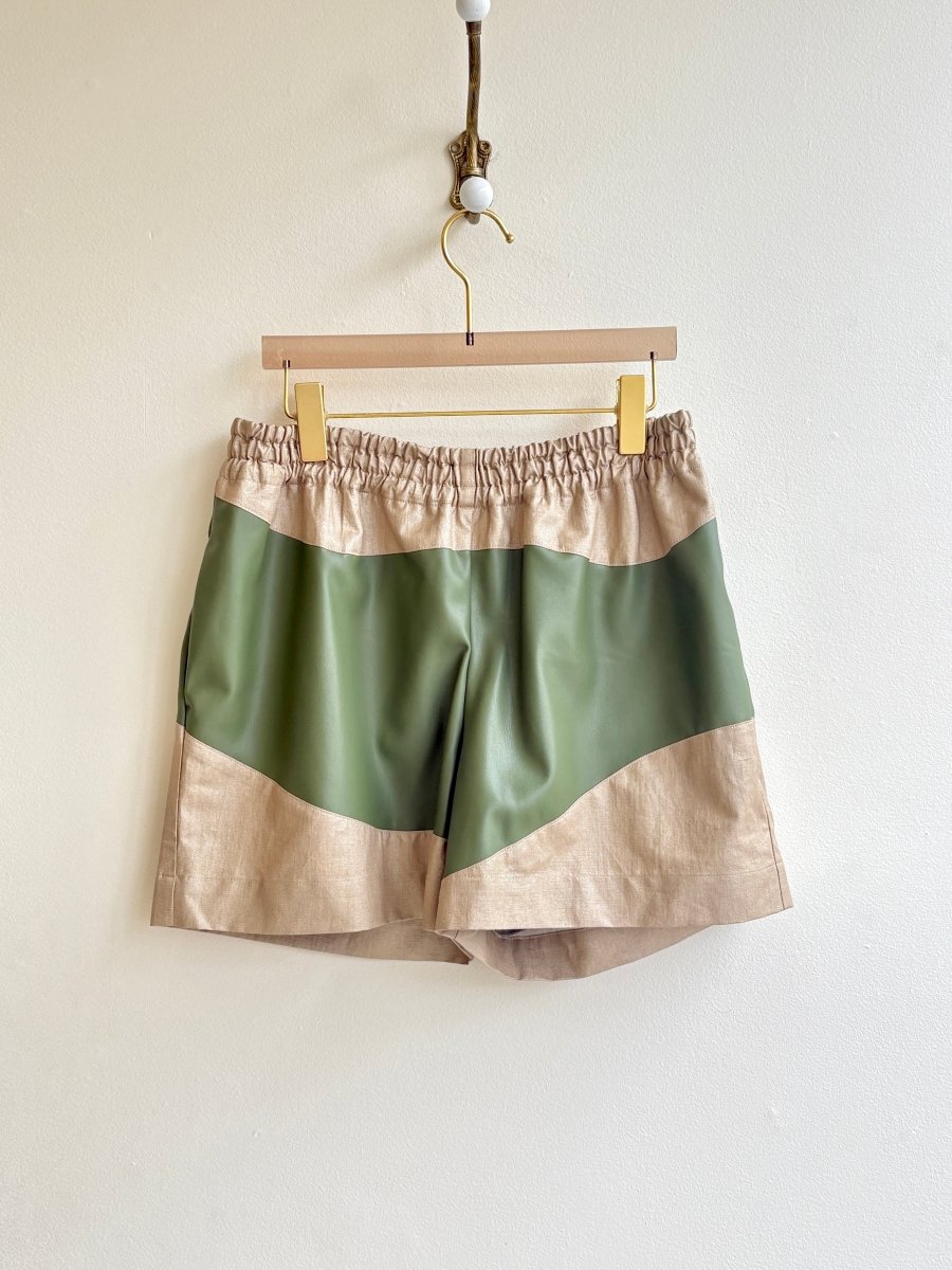 Green & Gold Wave Shorts - Made X Hudson
