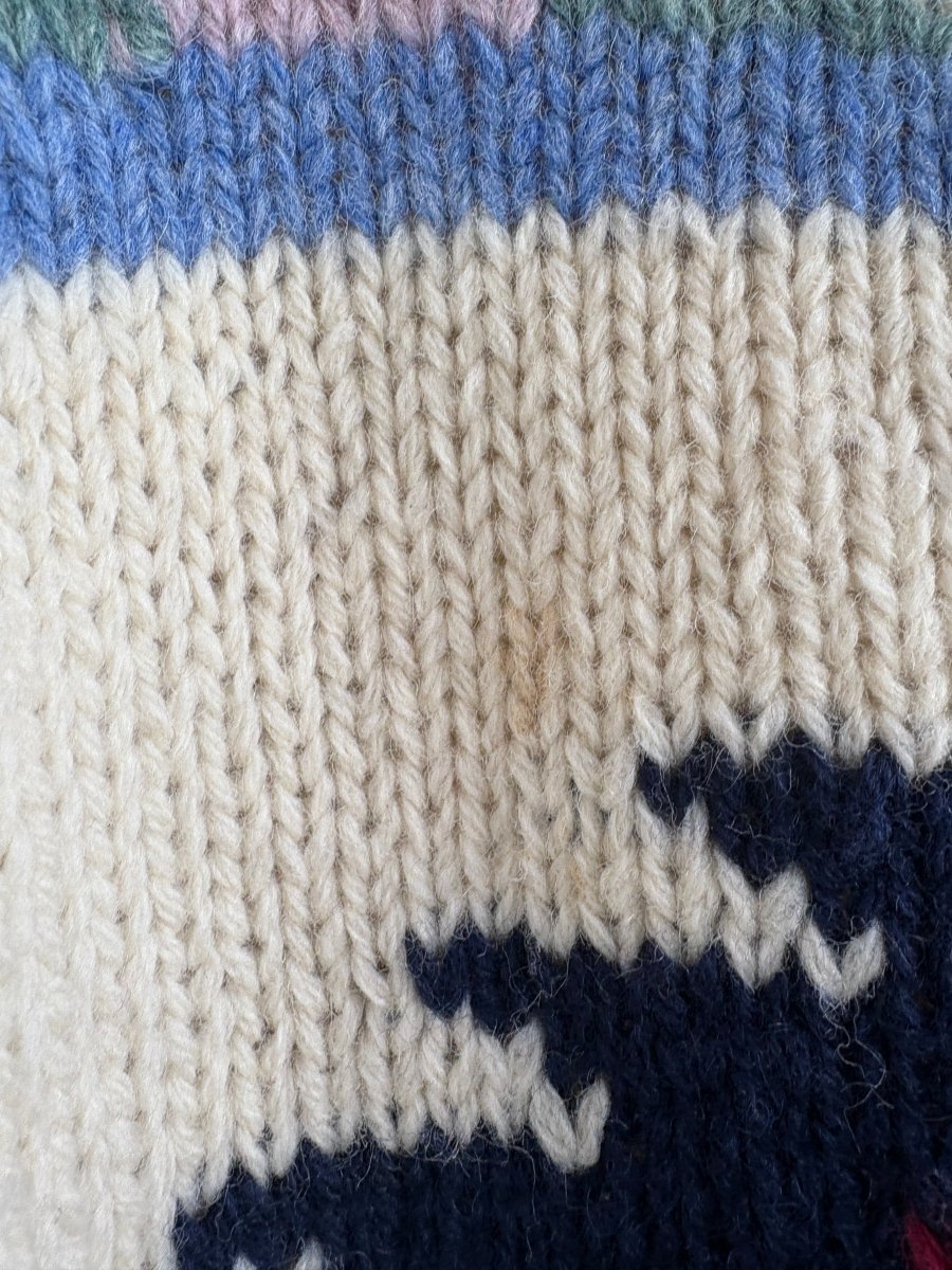 Susann D | Wool Maroon, Navy, Cream, Blue Sweater (Vintage) - Made X Hudson