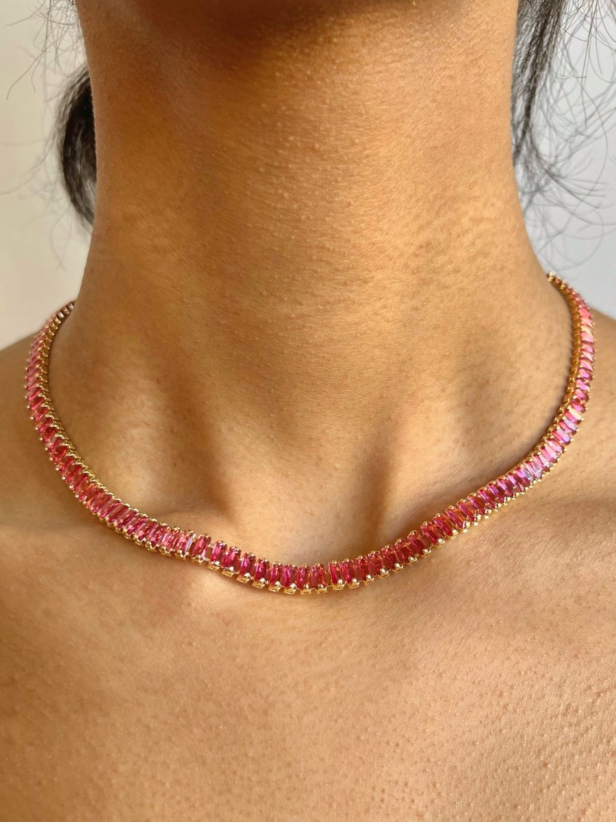 Cubic Zirconia (CZ) Tennis Necklace (Multiple Styles) - Made X Hudson