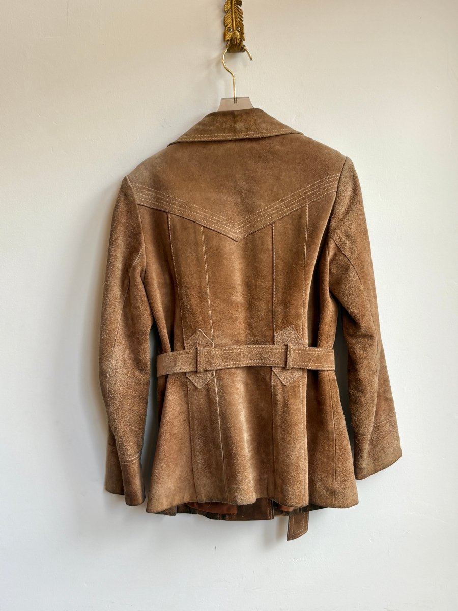 Sand Suede Trench Coat (Vintage) - Made X Hudson