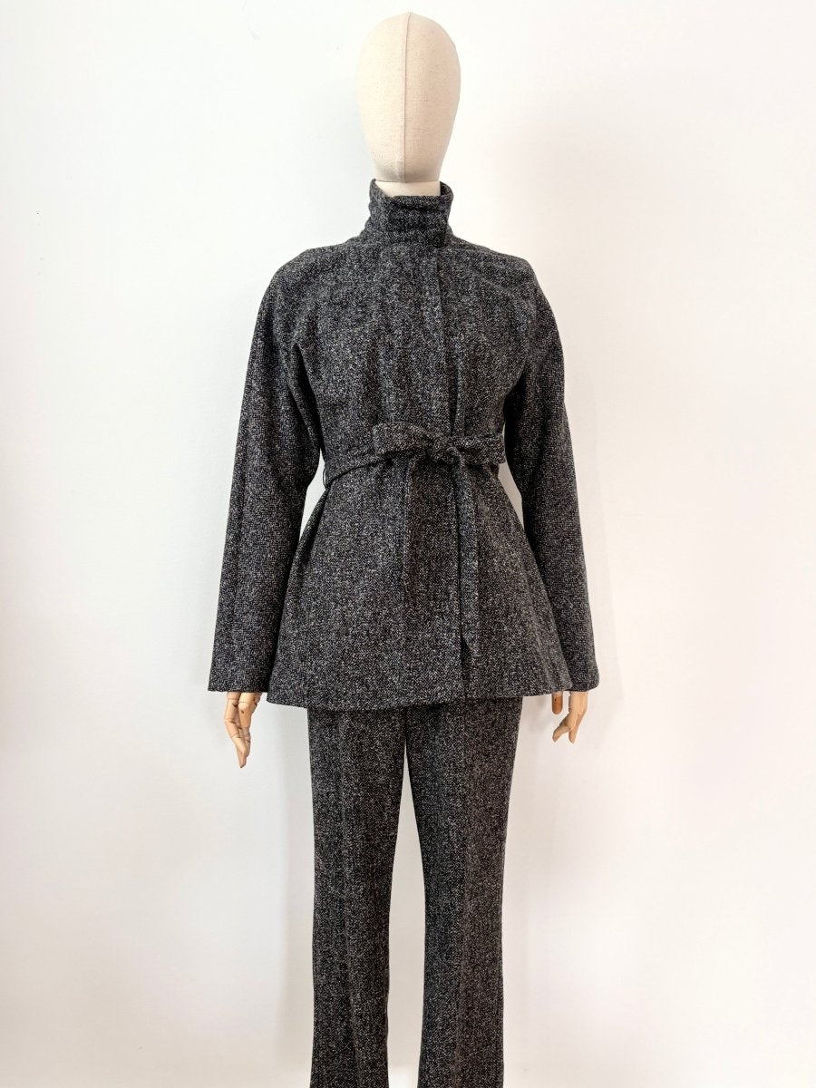 Katherine Jacket in H.S. Cashmere Boucle Sharkskin - Made X Hudson