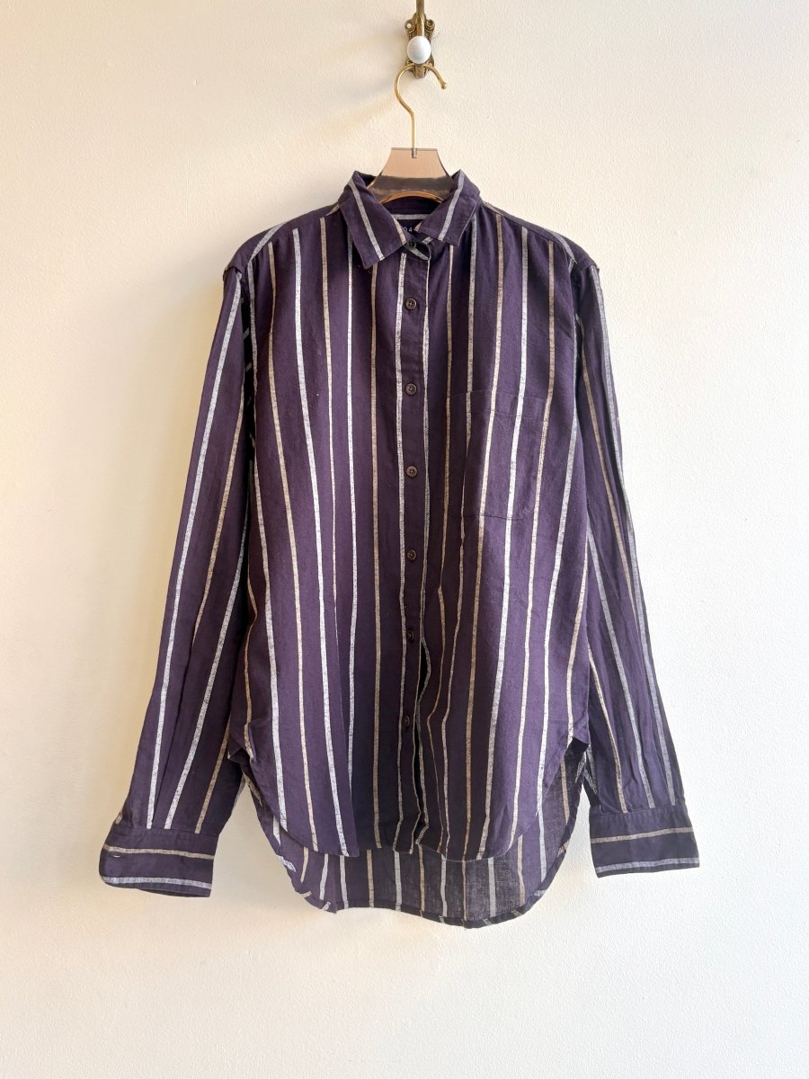 The Work Shirt in Brushed Cotton Flannel | Aubergine - Made X Hudson