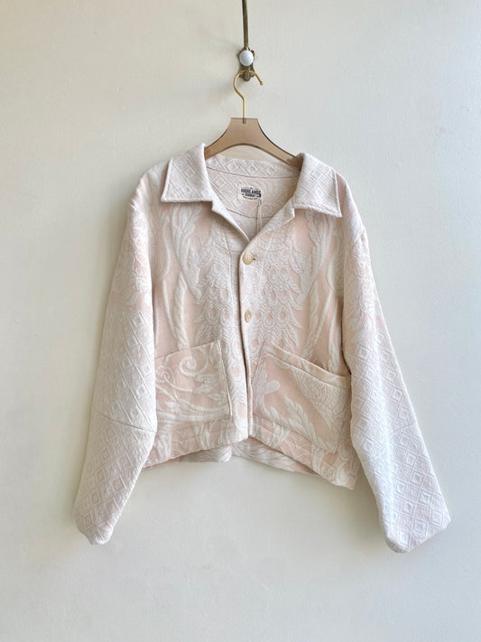 Blush Coverlet Utility Jacket w/ Front Pockets