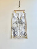 Plum & Green Denim Long Eco - Printed & Hand Drawn Skirt (Reworked) - Made X Hudson