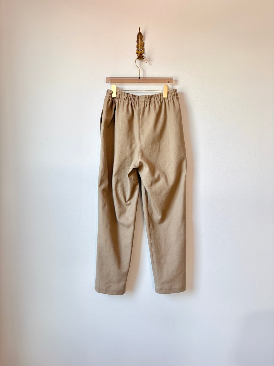 Khaki Hemp - Cotton Canvas Long Joggers - Made X Hudson