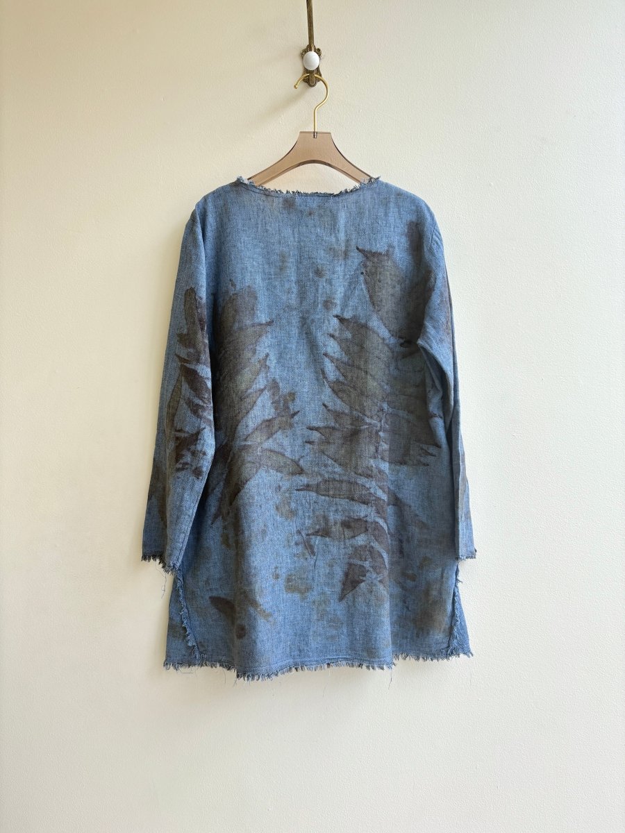 Blue Eco Printed Top w/ Pockets (Reworked) - Made X Hudson
