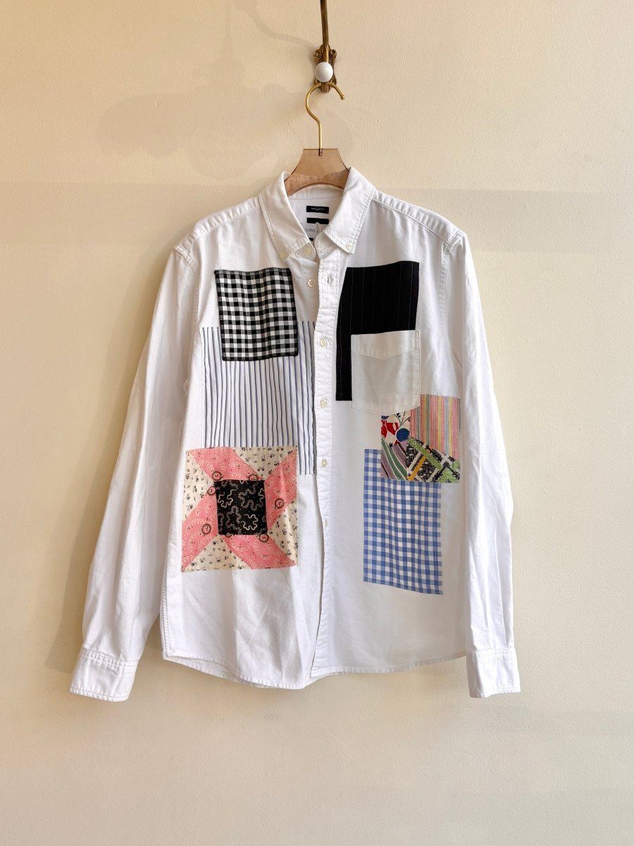 Churn Dash Patchwork White Oxford (Reworked) - Made X Hudson