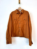 The Vale Shirt in Copper Brown Flannel (Reworked) - Made X Hudson