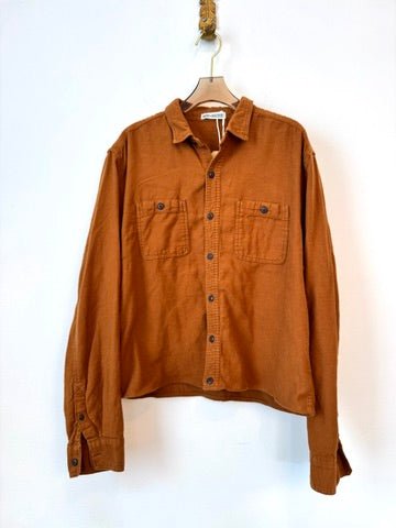 The Vale Shirt in Copper Brown Flannel (Reworked) - Made X Hudson