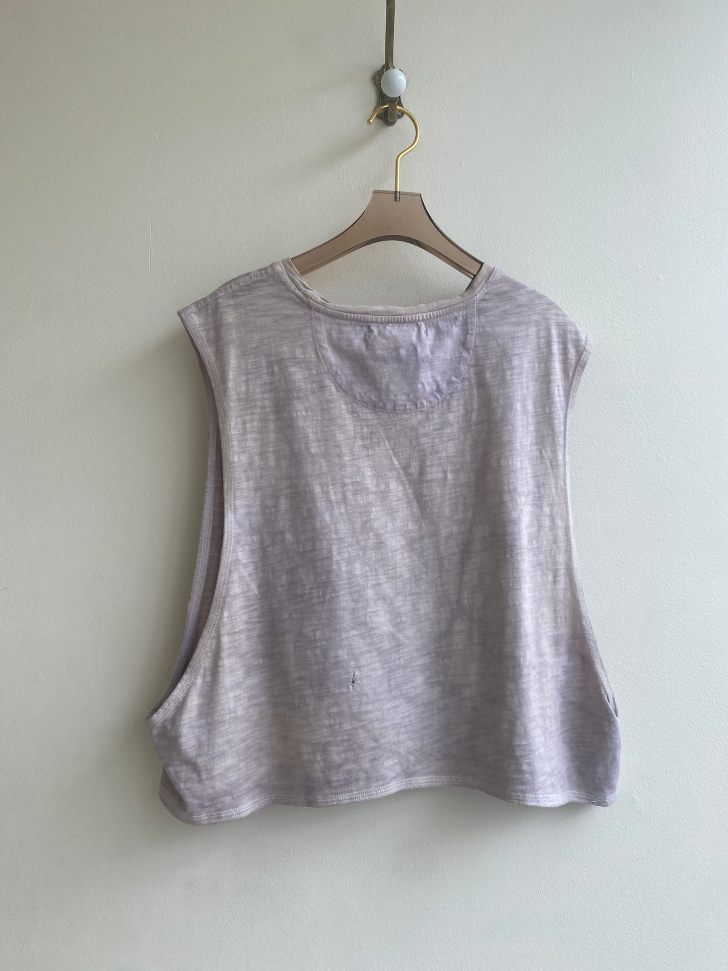 Crop Tee (Natural Purple Vintage Dye)