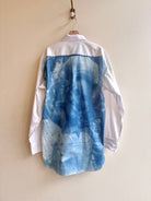 Double Dolly Blue & Pink Sun Cyanotype Button - Up Shirt (Reworked) - Made X Hudson