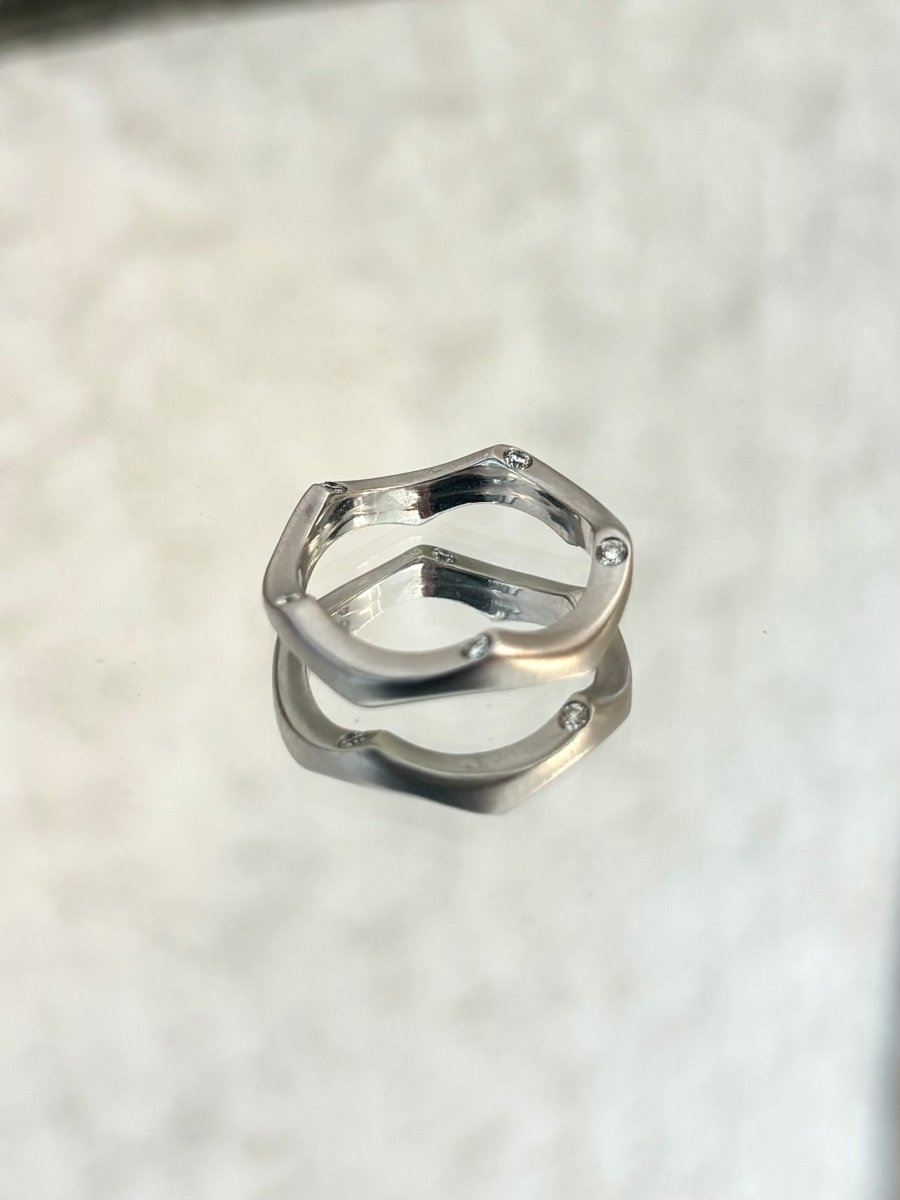 Willow 18K White Gold Ring w/ .2CT Diamonds - Made X Hudson