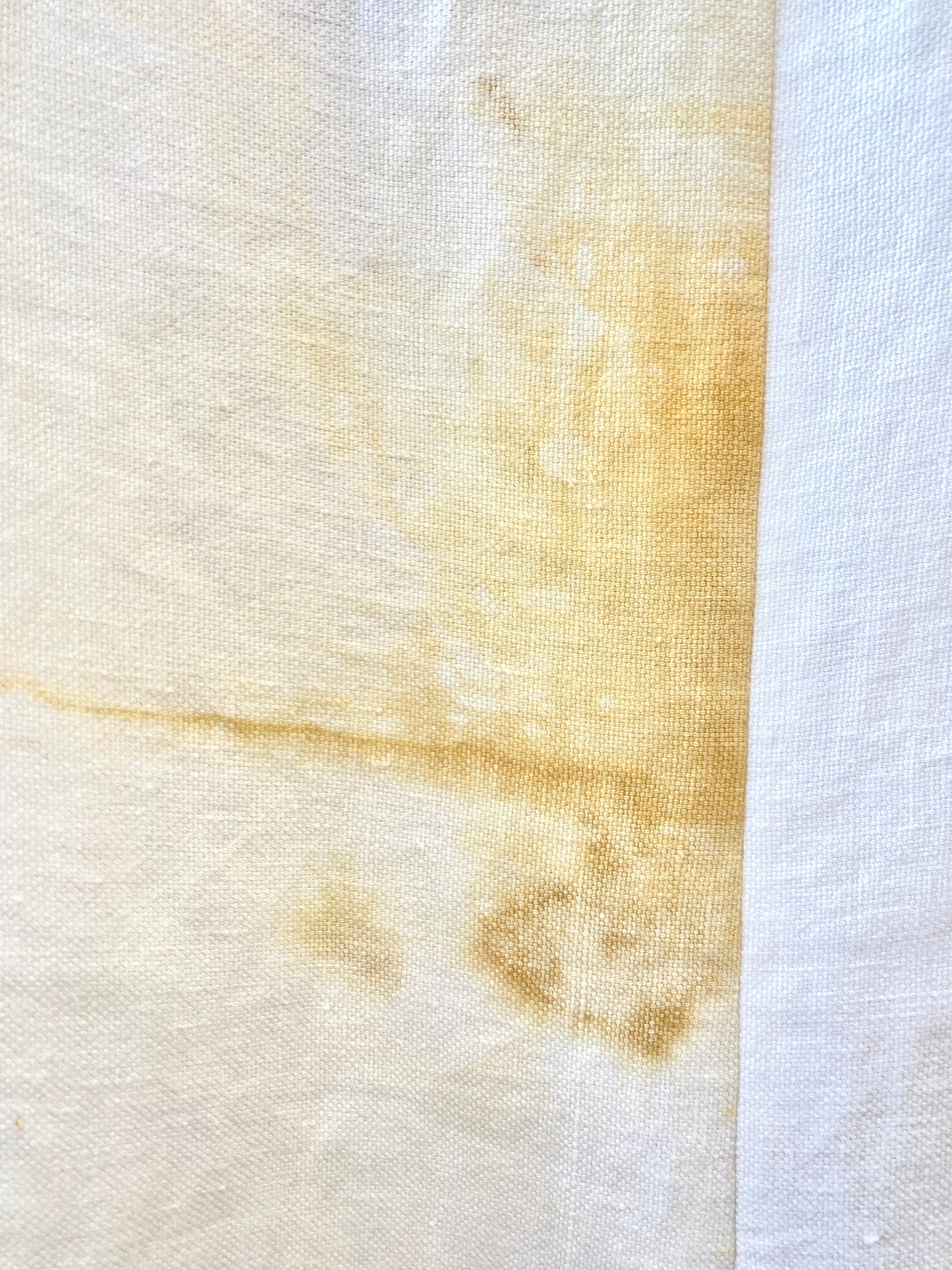 Yellow & White Organic Linen Plant Dyed Chore Dress