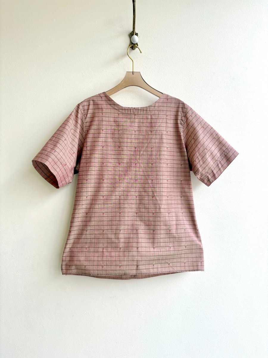 Iridescent Brown/Rose Plaid Everyday Top - Made X Hudson