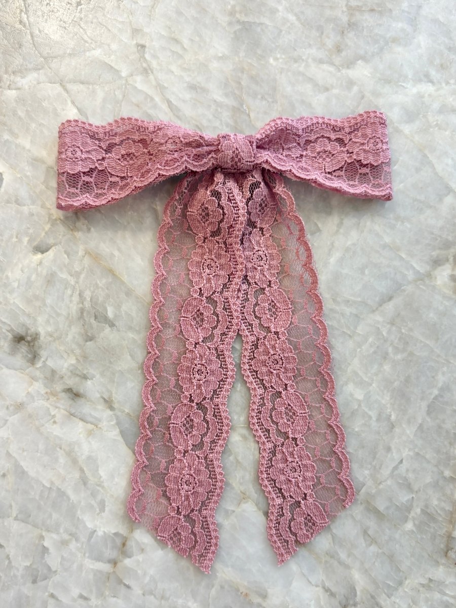Somewhere Single Lace Bow Hair Clips (More Colors) - Made X Hudson
