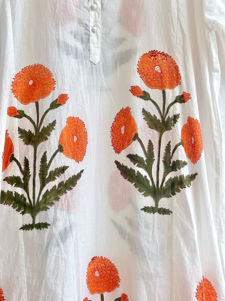 Marigold Printed Cotton Tunic (Vintage) - Made X Hudson